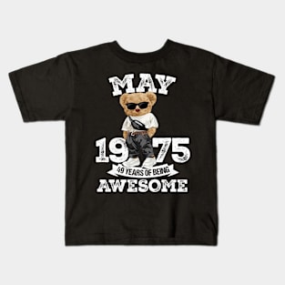 49 Years Of Being Awesome May 1975 Kids T-Shirt